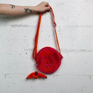 Kipling Vintage Pink & Orange 3D Flower Bag
